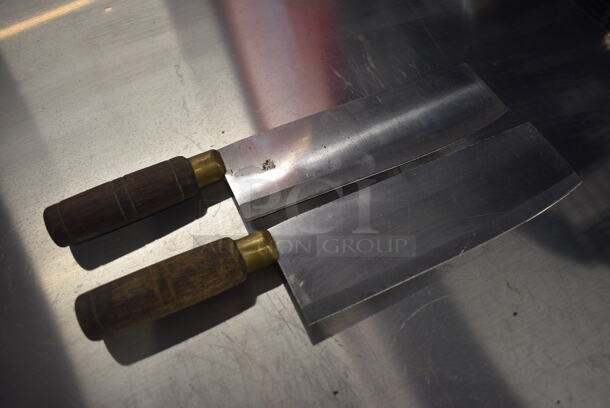 2 SHARPENED Stainless Steel Cleaver Knives. 12". 2 Times Your Bid! - Image 4 of 4