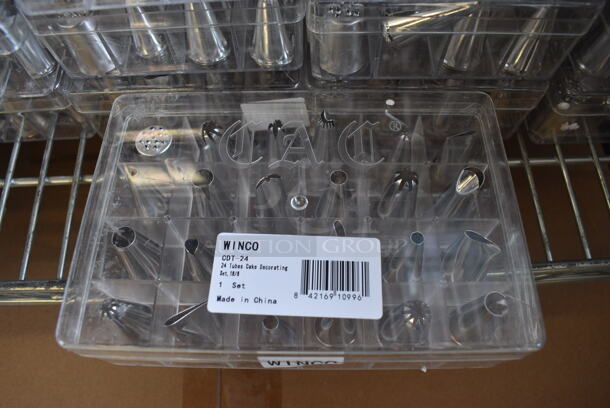 2 Boxes of BRAND NEW! Winco Model CDT-24 Metal Countertop 24 Piece Cake Decorating Tips. 6.5x4.5x2. 2 Times Your Bid! - Image 1 of 5