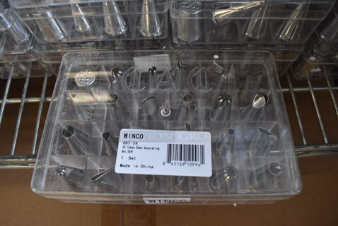 5 Boxes of BRAND NEW! Winco Model CDT-24 Metal Countertop 24 Piece Cake Decorating Tips. 6.5x4.5x2. 5 Times Your Bid!