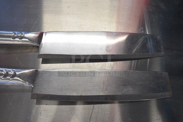 2 SHARPENED Stainless Steel Cleaver Knives. 12". 2 Times Your Bid! - Image 2 of 3