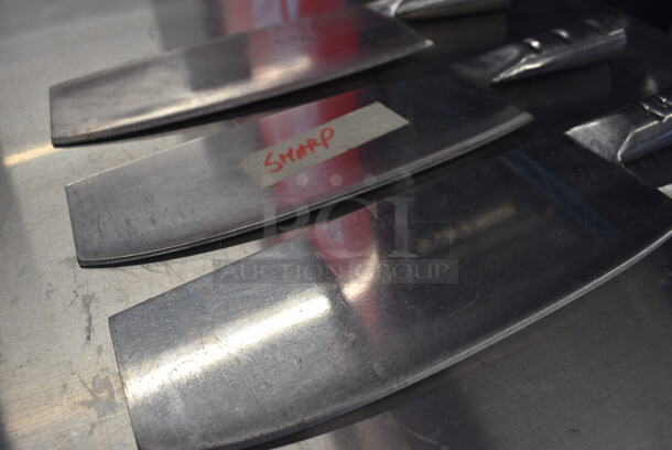 3 SHARPENED Stainless Steel Cleaver Knives. 12". 3 Times Your Bid! - Image 4 of 4