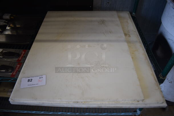 3 Various White Cutting Boards. Includes 20x28x0.5. 3 Times Your Bid!