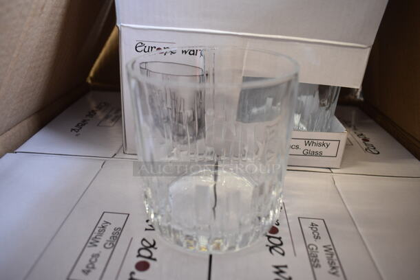 48 BRAND NEW IN BOX! Europeware Whiskey Glasses. 3.5x3.5x3.5. 48 Times Your Bid!