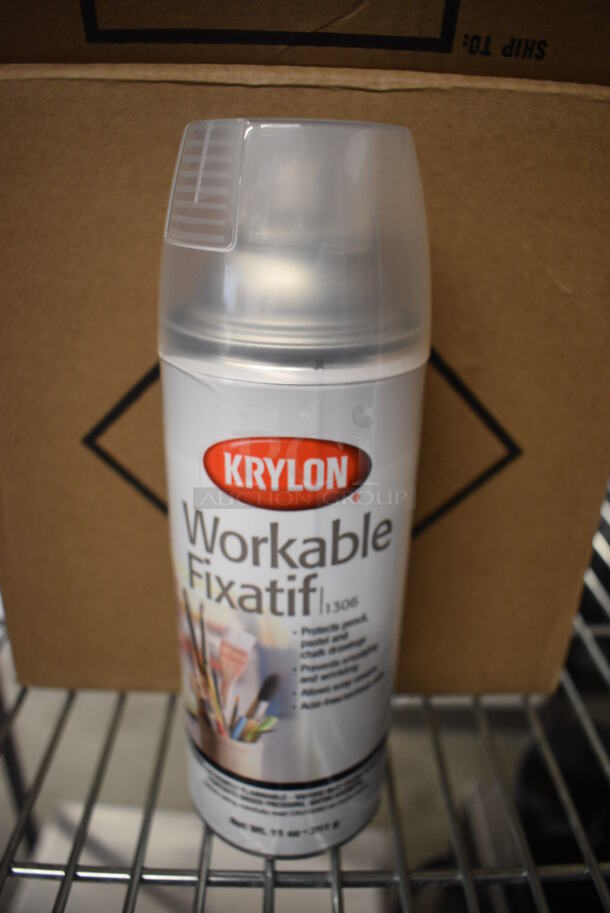 6 BRAND NEW IN BOX! Krylon Workable Fixatiff Spray Cans. 2.5x2.5x8. 6 Times Your Bid! - Image 1 of 4