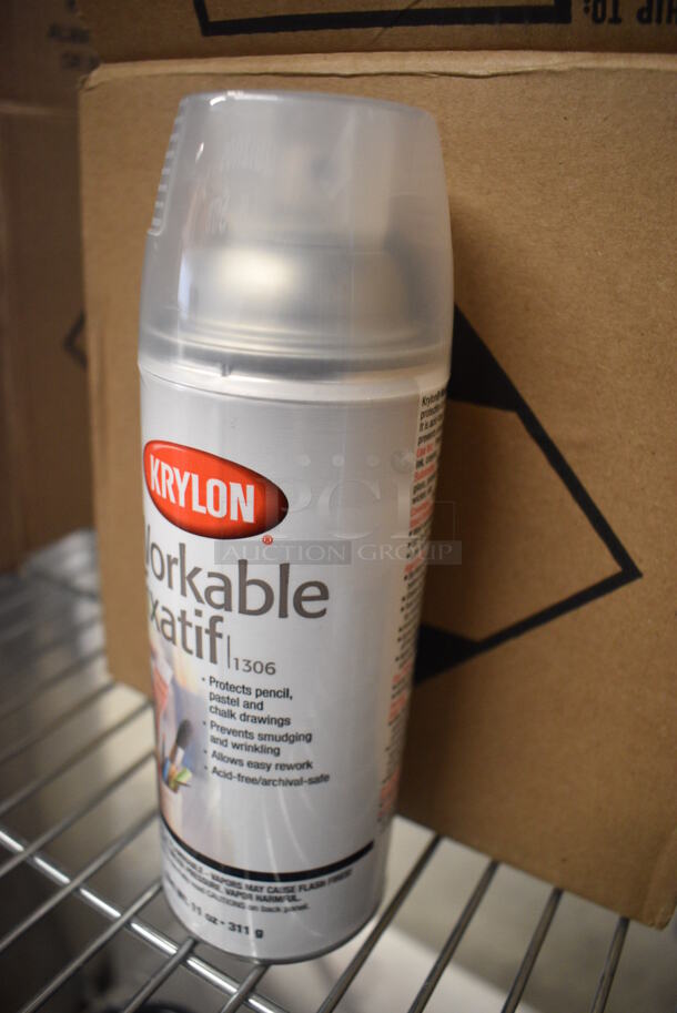 6 BRAND NEW IN BOX! Krylon Workable Fixatiff Spray Cans. 2.5x2.5x8. 6 Times Your Bid! - Image 2 of 4