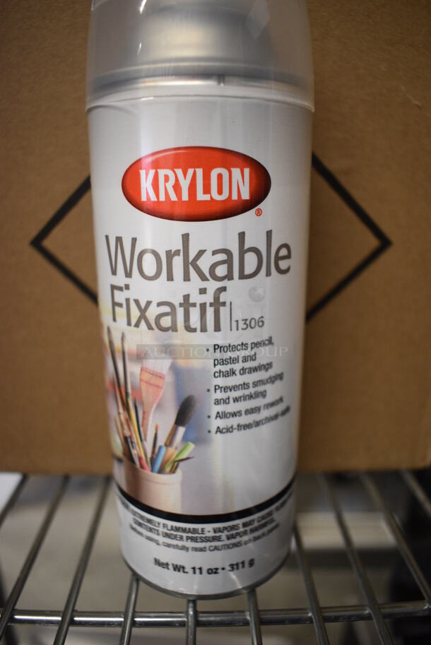 6 BRAND NEW IN BOX! Krylon Workable Fixatiff Spray Cans. 2.5x2.5x8. 6 Times Your Bid! - Image 3 of 4