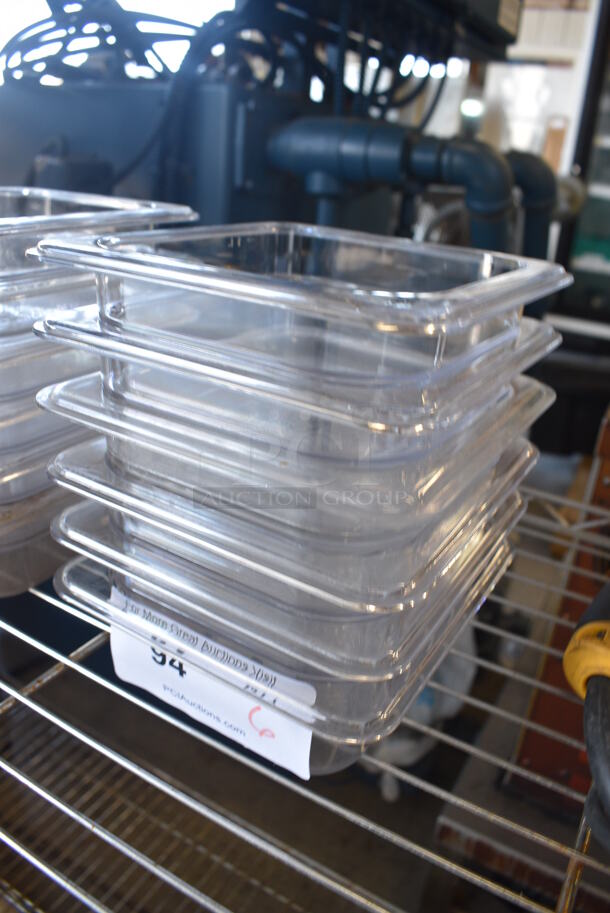 6 Clear Poly 1/6 Size Drop In Bins. 1/6x2. 6 Times Your Bid! - Image 2 of 3