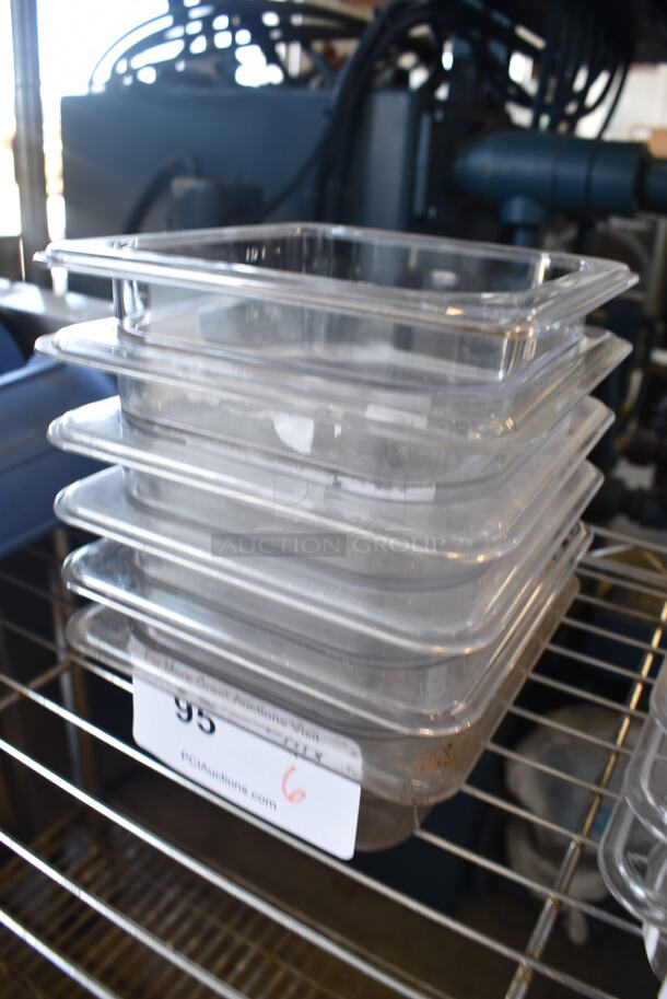6 Clear Poly 1/6 Size Drop In Bins. 1/6x2. 6 Times Your Bid! - Image 2 of 3
