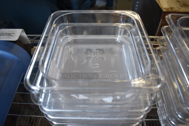 6 Clear Poly 1/6 Size Drop In Bins. 1/6x2. 6 Times Your Bid! - Image 3 of 3