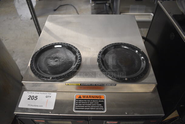 NICE! 2016 Bunn Model AXIOM 2/2 TWIN Stainless Steel Commercial Countertop 4 Burner Coffee Machine w/ 2 Coffee Pots, Metal Brew Basket and Poly Brew Basket. 120/208-240 Volts, 1 Phase. 16x18x19 - Image 6 of 6