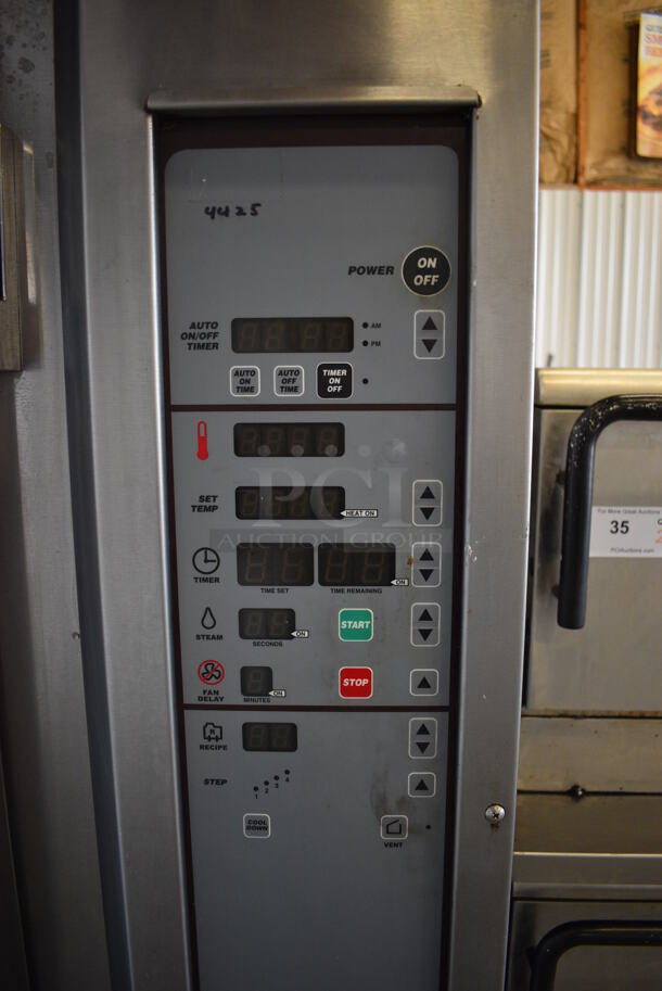 GORGEOUS! Hobart Stainless Steel Commercial Electric Powered Mini Rotating Rack Oven w/ Lower Double Pan Rack on Commercial Casters. 208/240/480 Volt, 3 Phase. 48x35x75 - Image 4 of 9