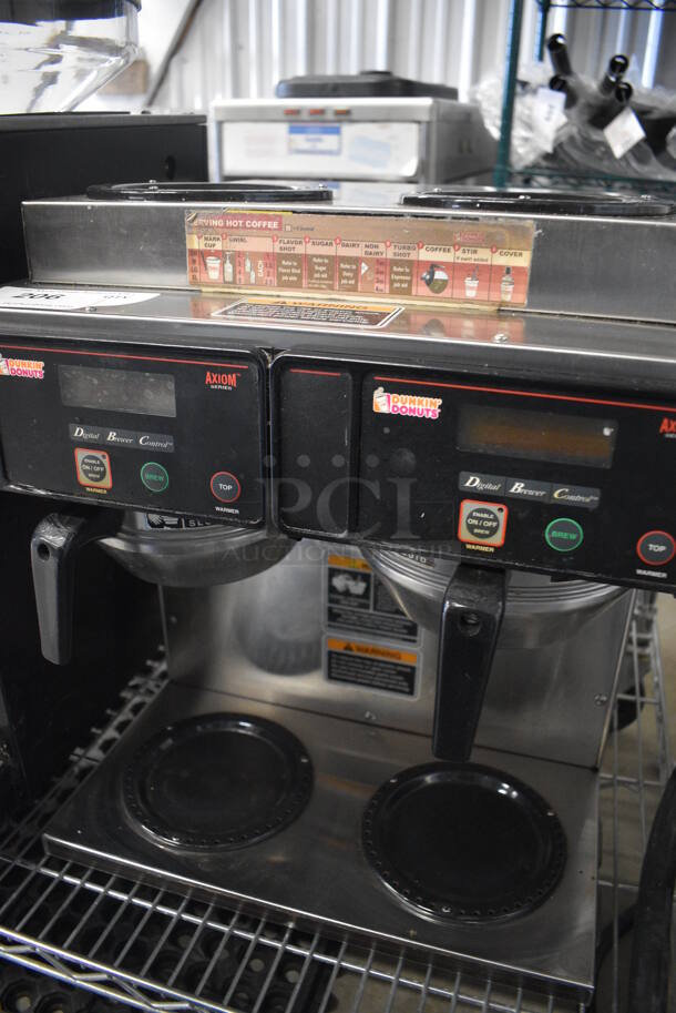NICE! 2013 Bunn Model AXIOM 2/2 TWIN Stainless Steel Commercial Countertop 4 Burner Coffee Machine w/ 2 Coffee Pots and 2 Metal Brew Baskets. 120/208-240 Volts, 1 Phase. 16x18x19 - Image 5 of 5