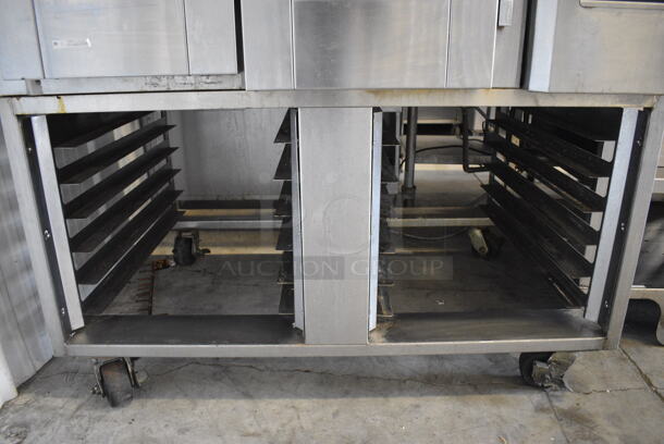 GORGEOUS! Hobart Stainless Steel Commercial Electric Powered Mini Rotating Rack Oven w/ Lower Double Pan Rack on Commercial Casters. 208/240/480 Volt, 3 Phase. 48x35x75 - Image 8 of 9