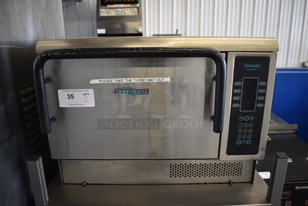 2 FANTASTIC! 2014 Turbochef Model NGCD6 Tornado Stainless Steel Commercial Countertop Electric Powered Rapid Cook Ovens on Stainless Steel Commercial 2 Tier Equipment Stand w/ Commercial Casters. 208/230-240 Volts, 1 Phase. 30x30x60. 2 Times Your Bid! Tested and Working! - Image 2 of 9