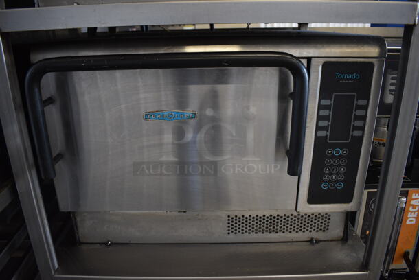 2 FANTASTIC! 2014 Turbochef Model NGCD6 Tornado Stainless Steel Commercial Countertop Electric Powered Rapid Cook Ovens on Stainless Steel Commercial 2 Tier Equipment Stand w/ Commercial Casters. 208/230-240 Volts, 1 Phase. 30x30x60. 2 Times Your Bid! Tested and Working! - Image 4 of 9