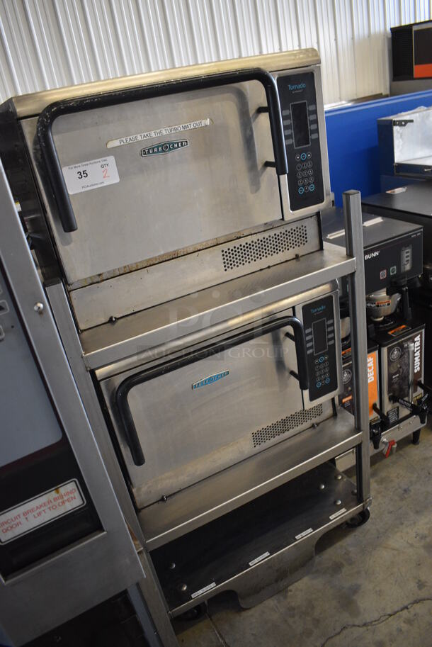 2 FANTASTIC! 2014 Turbochef Model NGCD6 Tornado Stainless Steel Commercial Countertop Electric Powered Rapid Cook Ovens on Stainless Steel Commercial 2 Tier Equipment Stand w/ Commercial Casters. 208/230-240 Volts, 1 Phase. 30x30x60. 2 Times Your Bid! Tested and Working! - Image 7 of 9