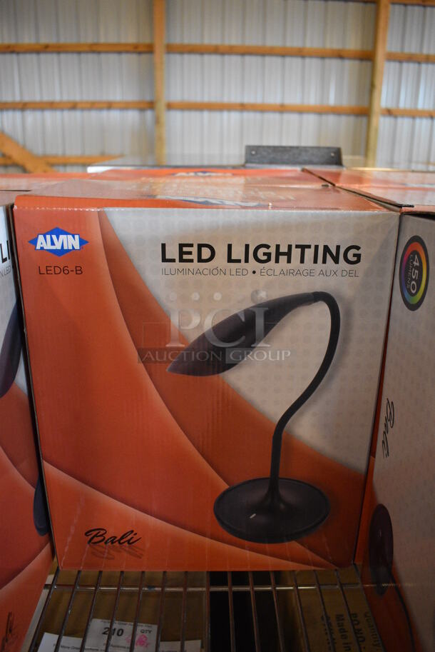 3 BRAND NEW IN BOX! Alvin Model LED6-B Countertop LED Lighting Lamps. 7x7x14. 3 Times Your Bid!