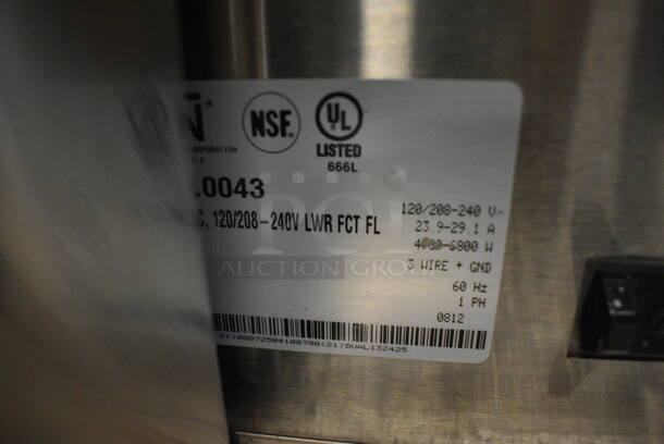 NICE! 2012 Bunn Model DUAL SH DBC Stainless Steel Commercial Countertop Dual Coffee Machine w/ Hot Water Dispenser, 2 Bunn Model SH SERVER Satellite Servers and 2 Metal Brew Baskets. 120/208-240 Volts, 1 Phase. 18x24x36. Tested and Working! - Image 6 of 6