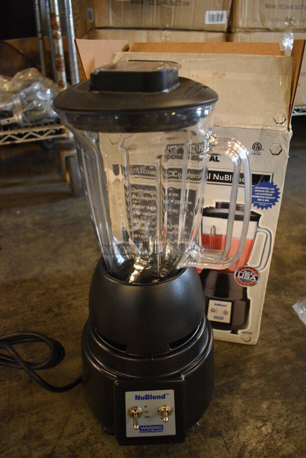 BRAND NEW SCRATCH AND DENT! Waring NuBlend Model BB180XP Countertop Blender Base w/ Poly Pitcher. 120 Volts, 1 Phase. 6.5x6.5x16. Tested and Working!