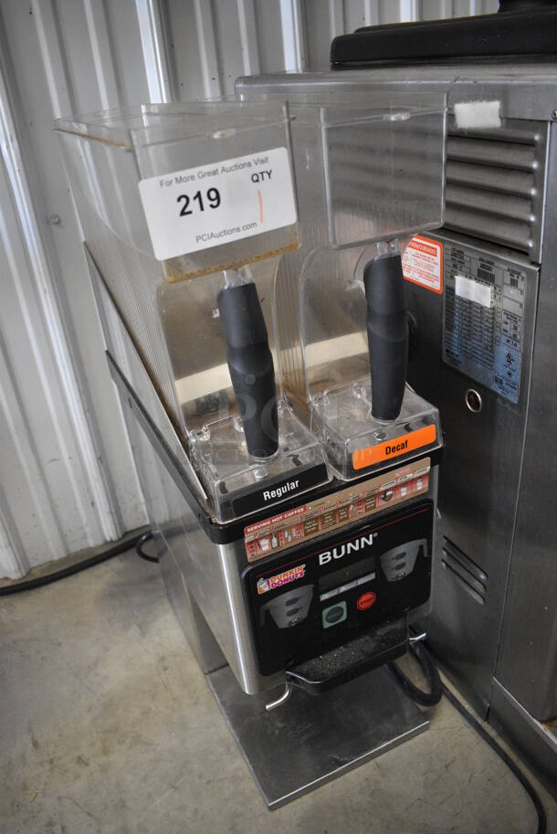 NICE! 2017 Bunn Model MHG Stainless Steel Commercial Countertop 2 Hopper Coffee Bean Grinder. 120 Volts, 1 Phase. 9x18x29. Tested and Working! - Image 2 of 5