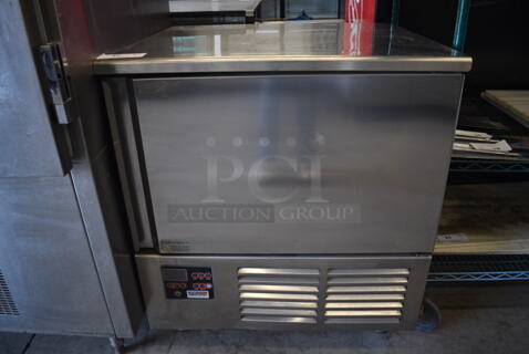 GREAT! Piper Products Servolift Eastern Model RCM051S Stainless Steel Commercial Floor Style Single Door Undercounter Blast Chiller w/ Probe. 208 Volts, 1 Phase. 31x27.5x35
