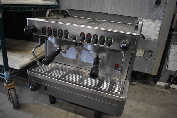 SWEET! Stainless Steel Commercial Countertop 2 Group Espresso Machine w/ 2 Portafilters and 2 Steam Wands. 22x22x22 - Image 2 of 9