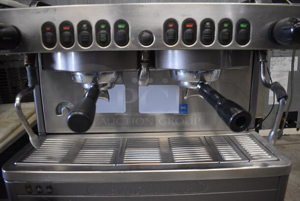 SWEET! Stainless Steel Commercial Countertop 2 Group Espresso Machine w/ 2 Portafilters and 2 Steam Wands. 22x22x22 - Image 3 of 9