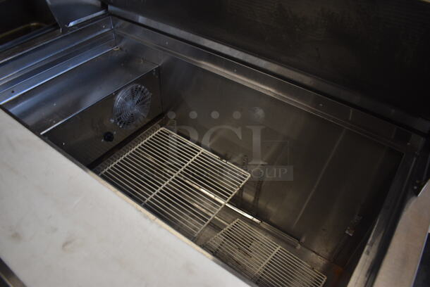 GREAT! Stainless Steel Commercial Sandwich Salad Prep Table Bain Marie Mega Top on Commercial Casters. 48x32x44. Tested and Powers On But Temps at 53 Degrees - Image 6 of 8