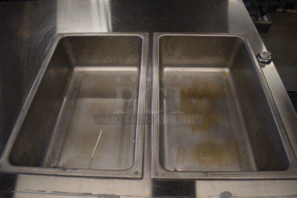GREAT! CustomCool Stainless Steel Commercial Refrigerated 2 Well Serving Station. 48x34.5x36. Cannot Test - Unit Was Previously Hardwired - Image 3 of 8
