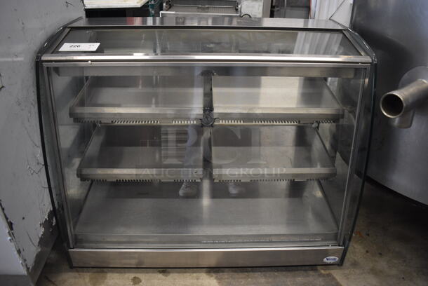 NICE! Vendo Model HFD000006 Stainless Steel Commercial Countertop heated Display Case Merchandiser w/ Metal Shelves. 115 Volts, 1 Phase. 35x20x27.5. Tested and Working!