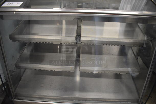 NICE! Vendo Model HFD000006 Stainless Steel Commercial Countertop heated Display Case Merchandiser w/ Metal Shelves. 115 Volts, 1 Phase. 35x20x27.5. Tested and Working! - Image 4 of 8