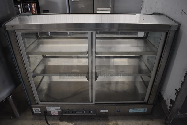 NICE! Vendo Model HFD000006 Stainless Steel Commercial Countertop heated Display Case Merchandiser w/ Metal Shelves. 115 Volts, 1 Phase. 35x20x27.5. Tested and Working! - Image 5 of 8