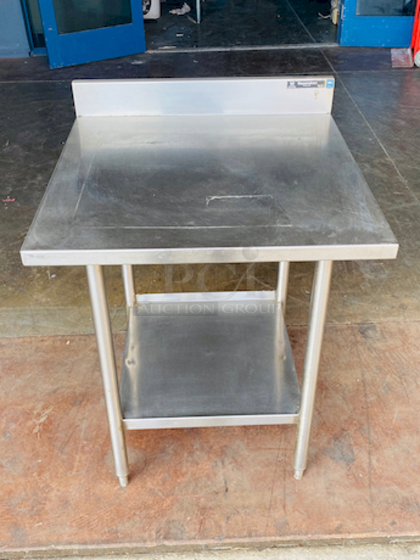 BEAUTIFUL! Wasserstrom 30x30 Stainless Steel Table with 4