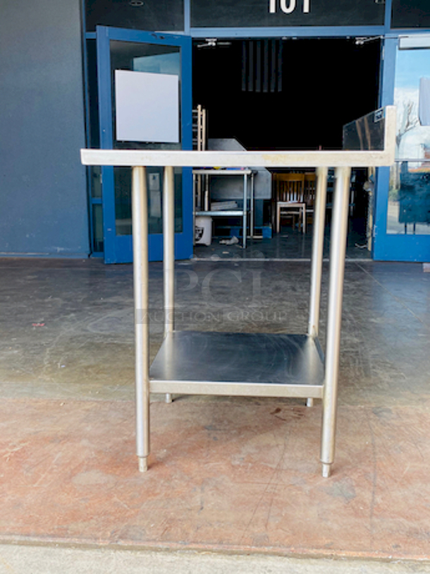 BEAUTIFUL! Wasserstrom 30x30 Stainless Steel Table with 4" Backsplash and Under Shelf. 

30x30x40 - Image 3 of 6