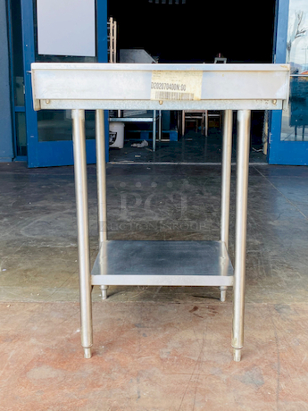 BEAUTIFUL! Wasserstrom 30x30 Stainless Steel Table with 4" Backsplash and Under Shelf. 

30x30x40 - Image 4 of 6