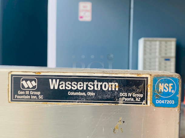 BEAUTIFUL! Wasserstrom 30x30 Stainless Steel Table with 4" Backsplash and Under Shelf. 

30x30x40 - Image 6 of 6