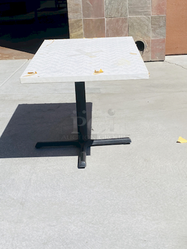 AWESOME!!! Wood Tables, 48x31.

The table and base are in perfect condition. The stapled-on vinyl cover is slightly damaged and can easily be replaced or covered with a table cloth.

23-3/4x29-3/4x30  - Image 2 of 4