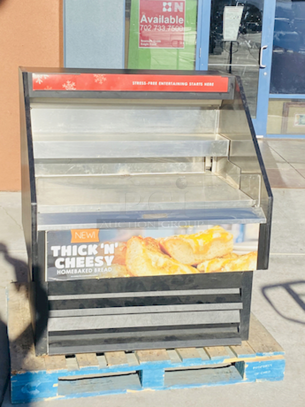PERFECT! Randell SSAC-40BSC 40" Display Merchandiser Grab-N-Go Refrigerated Self-Service Air-Curtain With Digital Temp Control.
In Perfect Working Order When Last Tested. 

115v, 60hz, 1ph, 8.6amps.  - Image 2 of 8