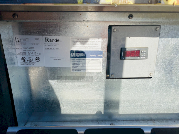 PERFECT! Randell SSAC-40BSC 40" Display Merchandiser Grab-N-Go Refrigerated Self-Service Air-Curtain With Digital Temp Control.
In Perfect Working Order When Last Tested. 

115v, 60hz, 1ph, 8.6amps.  - Image 8 of 8