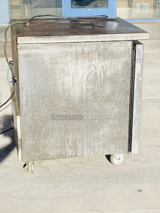 PARTS! True TUC-27F-HC 27 5/8" W Undercounter Freezer w/ (1) Section & (1) Left Hinge Door, 115v  
Self-contained, capillary tube system uses environmentally friendly R290 hydrocarbon refrigerant
Dimensions & Utilities

279⁄16 in. W x 311⁄16 in. D x 3515⁄16 in. H
2.3 A, 1⁄4 HP
115 V/60 Hz/1 ph, 7-ft. cord with a NEMA 5-15P plug
 - Image 7 of 9
