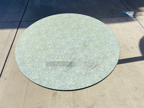 BEAUTIFUL! Round Table On Heavy Duty Round Table Base. 

54x30 - Image 2 of 2
