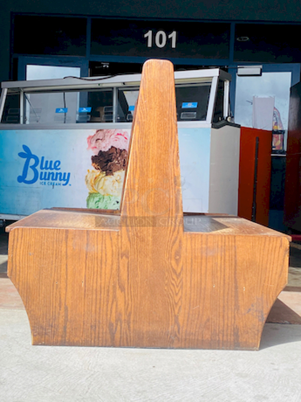 Solid and Sturdy! Double Wood Booth. Wood Seat and Wood Back.

47-1/2x45x44 - Image 4 of 4