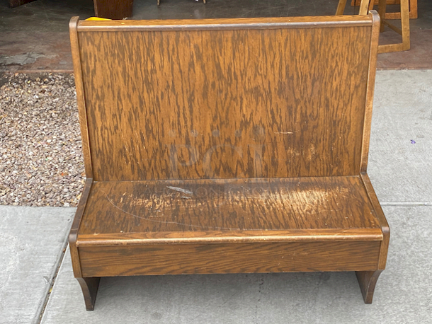 SOLID! Single Wood Bench with Wood Seat and Wood Back!

47-1/2x 24x44 - Image 6 of 6