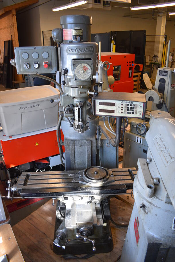 SWEET! Bridgeport Metal Commercial Floor Style Milling Machine. 59x65x82 (Midtown 1: Room 122)