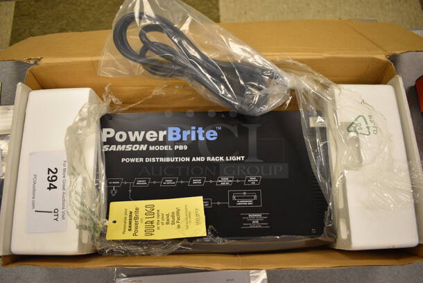 BRAND NEW IN BOX! PowerBrite Sampson Model PB9 Power Distributer and Rack Lite. 18x8x2. (Midtown 2: Room 105)
