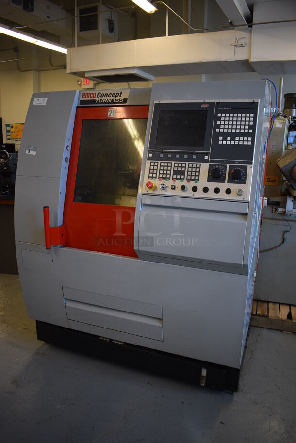 FANTASTIC! Emco Concept Turn 155 GE Fanuc Series 21 Metal Commercial Floor Style Lathe w/ Dongan Transformer. 400 Volts, 3 Phase. 56x47x70, 32x18x27 (Midtown 1: Room 122) - Image 2 of 10