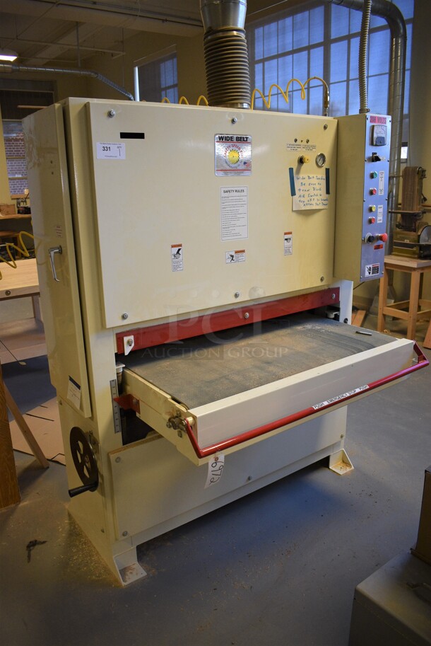 Safety Speed Model WBS4375 Metal Commercial Floor Style Wide Belt Sander. 208/230/460 Volts, 3 Phase. 59x48x70. (Midtown 2: Room 130) - Image 1 of 12