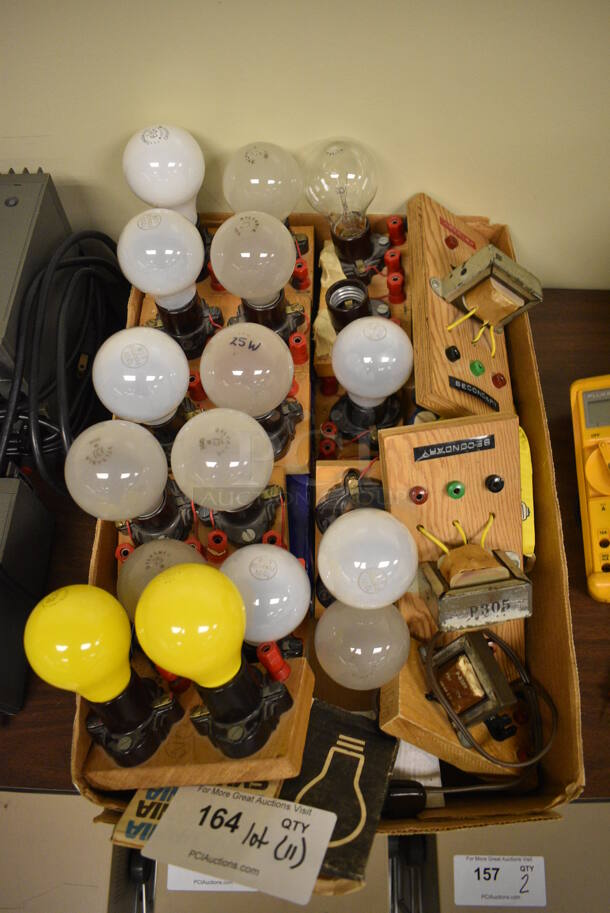ALL ONE MONEY! Lot of 11 Boards w/ Lightbulbs! 5.5x3x5 - Image 1 of 4