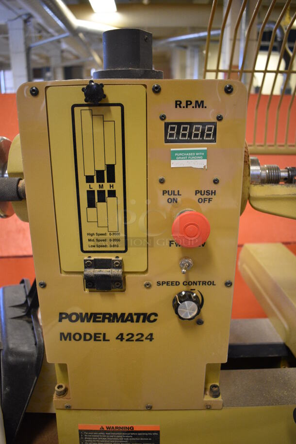 Powermatic Model 4224 Metal Commercial Floor Style Variable Speed Lathe. 66x25x58. (Midtown 2: Room 130) - Image 5 of 7