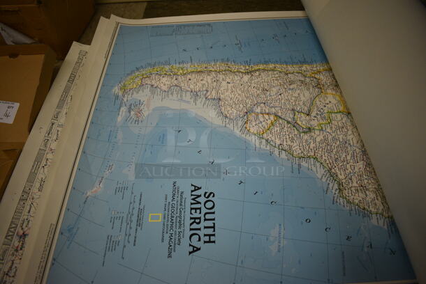 ALL ONE MONEY! Lot of 4 Various Maps; South America, Europe, Europe and Africa. (Midtown 2: Room 105) - Image 2 of 5
